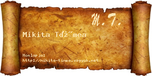 Mikita Tímea névjegykártya